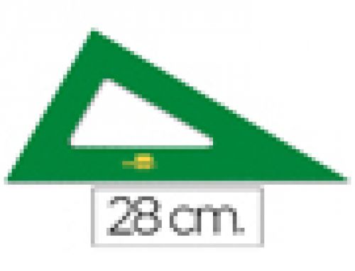 Esquadro liderpapel 28 cm plastico verde , Liderpapel , 43377 , 8423473433779